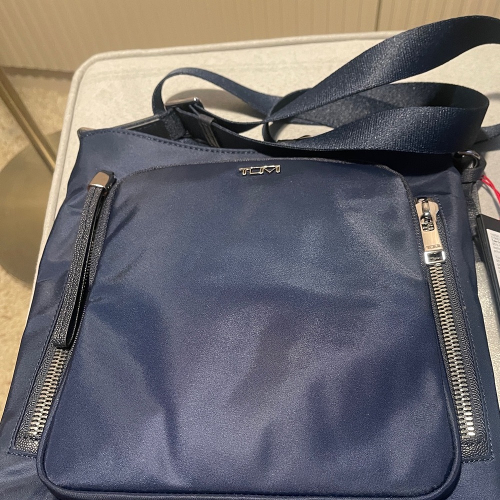 Tumi Navy Crossbody Bag